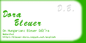 dora bleuer business card